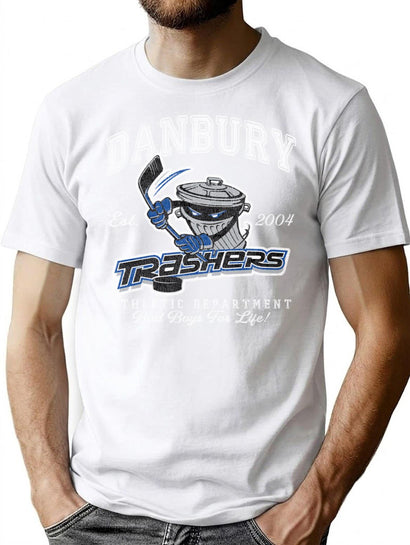 Danbury Trashers Ice Hockey Vintage T-Shirt for Men & Women, T-Shirts Graphic Tee - Black