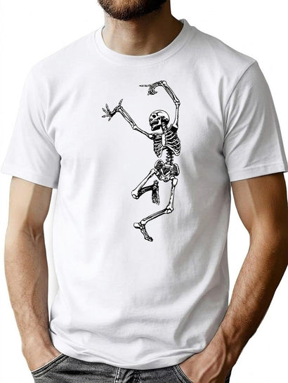 Dance With The Skeleton T-Shirt for Men & Women, T-Shirts Graphic Tee - Black