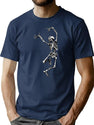 Dance With The Skeleton T-Shirt for Men & Women, T-Shirts Graphic Tee - Navy
