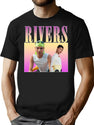 Darren Rivers Retro Bootleg Design Bootleg Graphic T-Shirt - Black