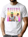 Darren Rivers Retro Bootleg Design Bootleg Graphic T-Shirt - White