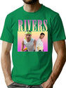 Darren Rivers Retro Bootleg Design Bootleg Graphic T-Shirt - Green