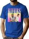 Darren Rivers Retro Bootleg Design Bootleg Graphic T-Shirt - Blue