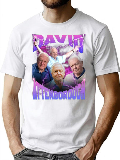 David Attenborough BBC Nature Documentary Lover Bootleg Rap Premium Heavyweight Cotton T-Shirt - Black