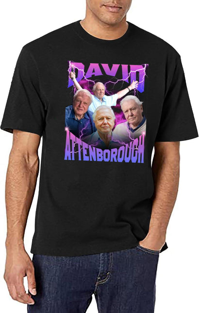 David Attenborough BBC Nature Documentary Lover Bootleg Rap Black T-Shirt - Black