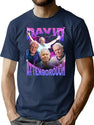 David Attenborough BBC Nature Documentary Lover Bootleg Rap Premium Heavyweight Cotton T-Shirt - Navy