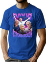 David Attenborough BBC Nature Documentary Lover Bootleg Rap Premium Heavyweight Cotton T-Shirt - Blue