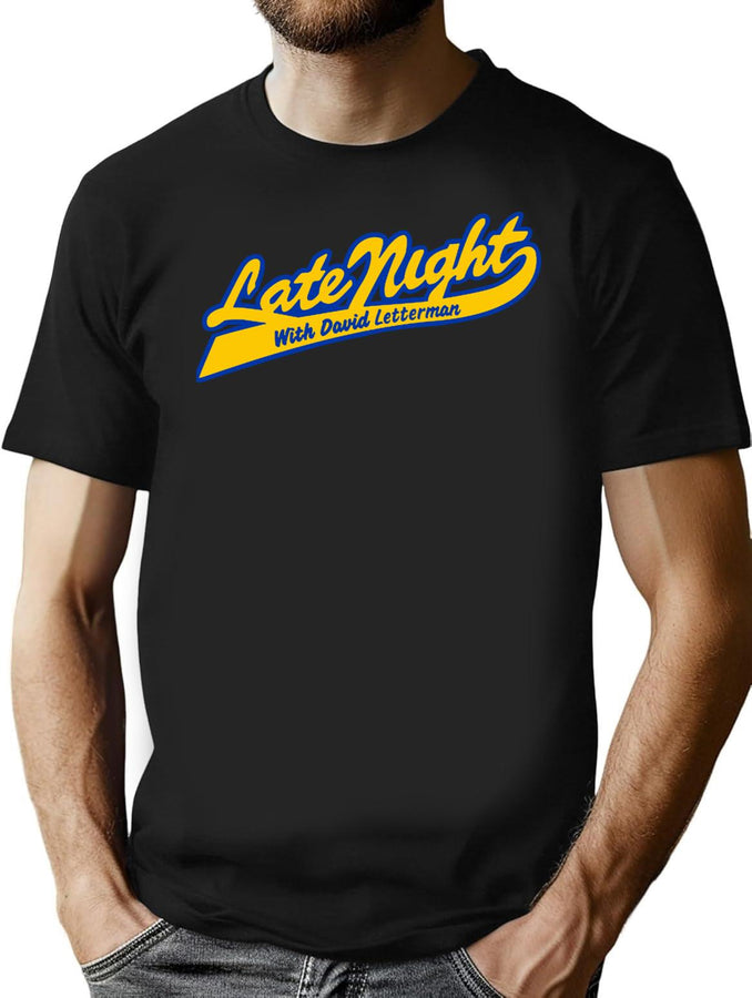 David Letterman Classic Logo Classic Tshirt1229 Essential Premium Heavyweight Cotton T-Shirt - Black
