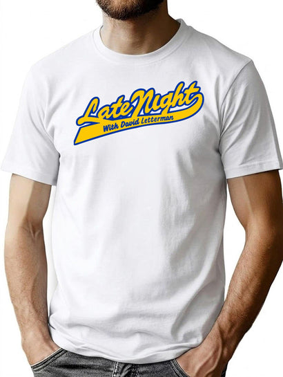 David Letterman Classic Logo Classic Tshirt1229 Essential Premium Heavyweight Cotton T-Shirt - Black
