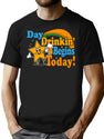 Day Drinkin Begins Today T-Shirt for Men & Women, T-Shirts Graphic Tee - Black