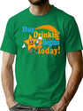 Day Drinkin Begins Today T-Shirt for Men & Women, T-Shirts Graphic Tee - Green