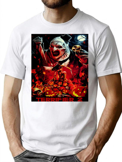 Day Gift Terrifier Movie Poster Horror Cool Gifts T-Shirt for Men & Women, T-Shirts Graphic Tee - Black