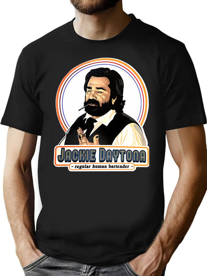 Daytona Jackie Smoking Design T-Shirt for Men & Women, T-Shirts Graphic Tee - Black