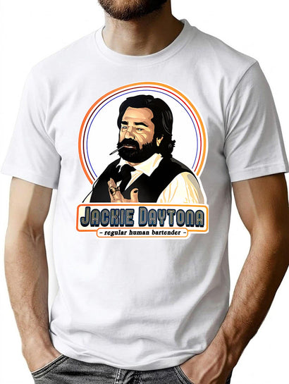 Daytona Jackie Smoking Design T-Shirt for Men & Women, T-Shirts Graphic Tee - Black