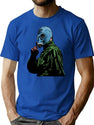 Dead Man'S Shoes Comic Style Illustration T-Shirt for Men & Women, T-Shirts Graphic Tee - Blue