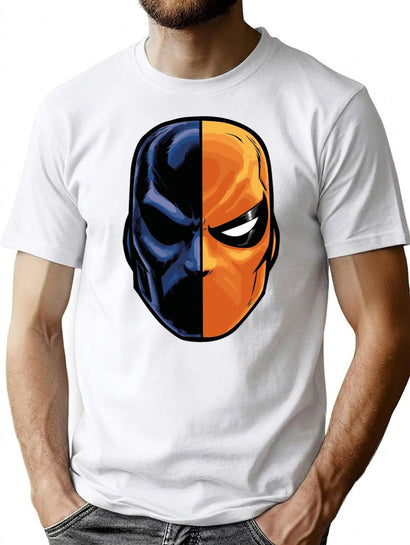 Deathstroke - Mask (More Detail) Premium Heavyweight Cotton T-Shirt - Black