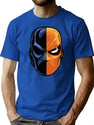 Deathstroke - Mask (More Detail) Premium Heavyweight Cotton T-Shirt - Blue