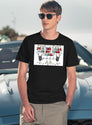 Deck The Halls And Not Your Family Black T-Shirt - Navy