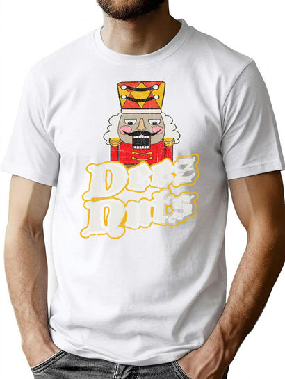 Deez Nuts Nutcracker T-Shirt for Men & Women, T-Shirts Graphic Tee - Black
