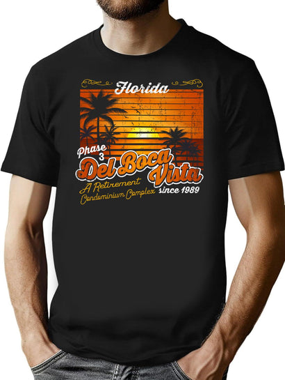 Del Boca Vista Retirement Community T-Shirt for Men & Women, T-Shirts Graphic Tee - Black