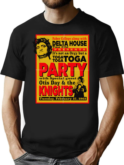 Delta House Flyer From Animal House Lts T-Shirt for Men & Women, T-Shirts Graphic Tee - Black
