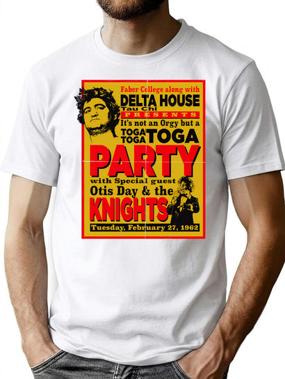 Delta House Flyer From Animal House Lts T-Shirt for Men & Women, T-Shirts Graphic Tee - Black
