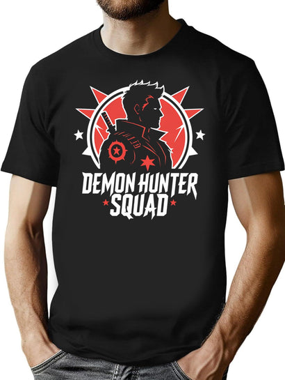Demon Hunter Squad K-Pop Fan Art T-Shirt for Men & Women, T-Shirts Graphic Tee - Black