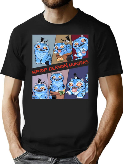 Demon Hunter Tiger Derpy The Tiger And Bird Demon Hunter Tiger Kpop Demon Hunters - Derpy Tiger T-Shirt for Men & Women, T-Shirts Graphic Tee - Black