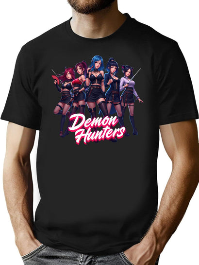 Demon Hunterskpop Demon Huntersk-Pop Demon Hunters Supernatural T-Shirt for Men & Women, T-Shirts Graphic Tee - Black