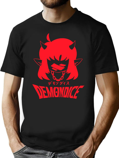 Demondice- Mori Calliope-Funny T-Shirt for Men & Women, T-Shirts Graphic Tee - Black