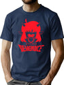 Demondice- Mori Calliope-Funny Premium Heavyweight Cotton T-Shirt - Navy
