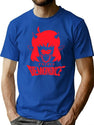 Demondice- Mori Calliope-Funny Premium Heavyweight Cotton T-Shirt - Blue