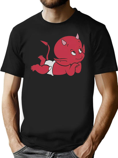 Devil Baby T-Shirt for Men & Women, T-Shirts Graphic Tee - Black