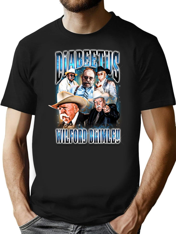 Diabeetus - Wilford Brimley - 90'S Bootleg Design Bootleg Graphic T-Shirt - Black