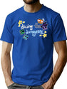 Dicing The Dungeons. Bootleg Graphic T-Shirt - Blue