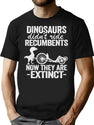 Dinosaurs Didn'T Ride Recumbents Now They Are Extinct Funny Recumbent Bike (1) T-Shirt for Men & Women, T-Shirts Graphic Tee - Black