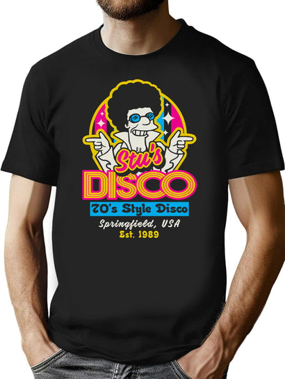Disco Fever T-Shirt for Men & Women, T-Shirts Graphic Tee - Black