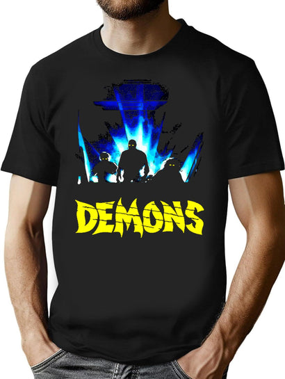 Dmons T-Shirt Essentiel T-Shirt for Men & Women, T-Shirts Graphic Tee - Black