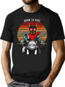 Doberman Bike Rider Born To Ride T-Shirt for Men & Women, T-Shirts Graphic Tee - Black