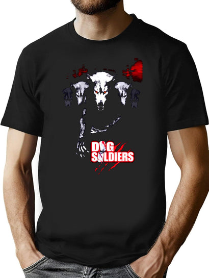 Dog Soldiers- Beware Wolves T-Shirt for Men & Women, T-Shirts Graphic Tee - Black