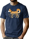 Dogecoing Shiba Dog Bootleg Graphic T-Shirt - Navy