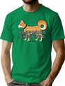Dogecoing Shiba Dog Bootleg Graphic T-Shirt - Green