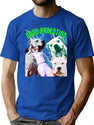 Dogo Argentino 90S Bootleg Style Bootleg Graphic T-Shirt - Blue