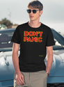 Don_T Panic Vintage Distressed T-Shirt for Men & Women, T-Shirts Graphic Tee - Navy