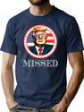 Donald Trump Missed Dks T-Shirt for Men & Women, T-Shirts Graphic Tee - Navy
