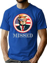 Donald Trump Missed Dks T-Shirt for Men & Women, T-Shirts Graphic Tee - Blue