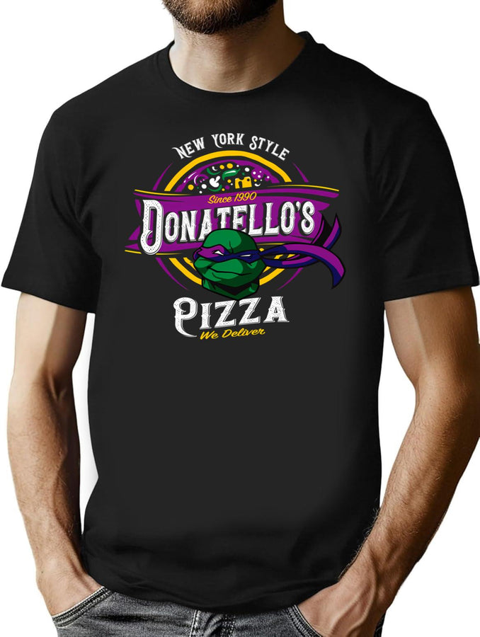 Donatello'S New York Style Pizza T-Shirt for Men & Women, T-Shirts Graphic Tee - Black