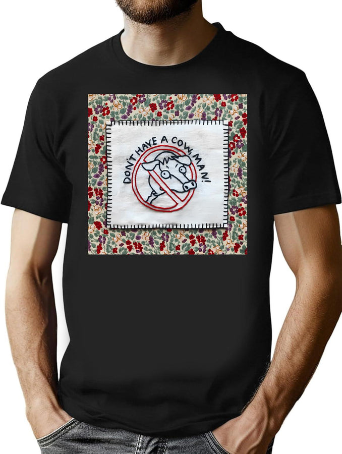 Dont Have A Cow Man Bootleg Graphic T-Shirt - Black