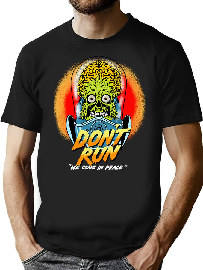 Dont Run T-Shirt for Men & Women, T-Shirts Graphic Tee - Black