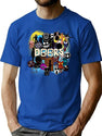 Doors All The Entities New Doors Game Update T-Shirt for Men & Women, T-Shirts Graphic Tee - Blue